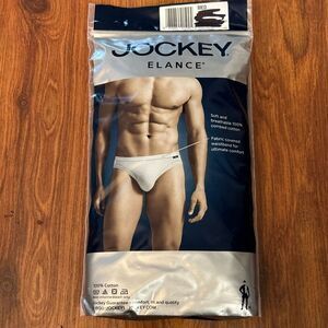 NWT jockey elance men's black 100% cotton bikini three pair medium